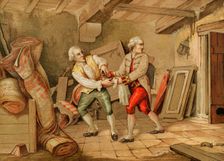 The Prince of Peace guided by a faithful servant, Mutiny of Aranjuez, (17-19 March 1808), 1881. Creator: Unknown
