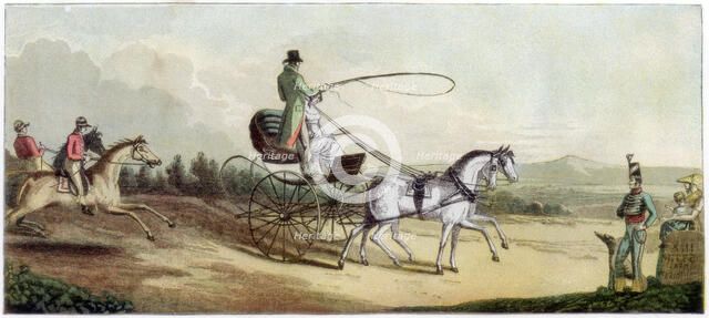 The Prince Regent driving Mrs Q on the road to Brighton, late 18th or early 19th century (1890) Artist: Unknown