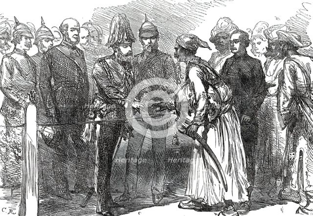 The Prince's Levee at Bombay: Receiving the Maharana of Oudeypore, 1876. Creator: Unknown.