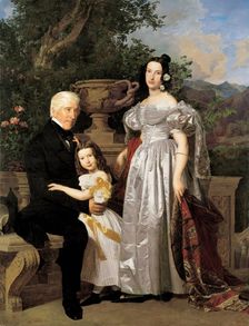 The princely Esterházy’s council Mathias Kerzmann with his second wife Maria Helena..., 1835. Creator: Ferdinand Georg Waldmuller
