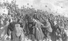 The Prince's First Derby, 1896: His Royal Highness leading Persimmon' (1901). Creator: Unknown