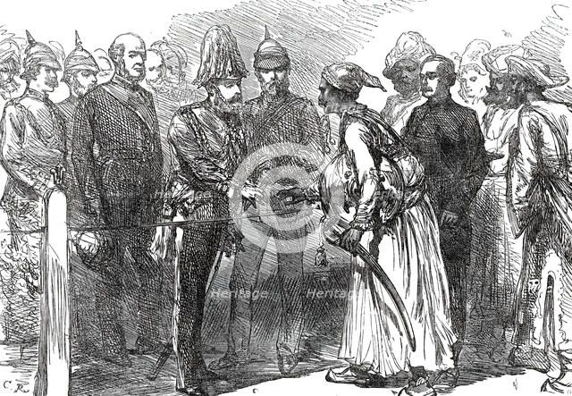 The Prince's Levee at Bombay: Receiving the Maharana of Oudeypore, 1876. Creator: Unknown.