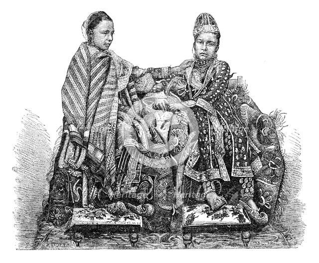 The Princess of Bhopal, India, 1895.Artist: Charles Barbant