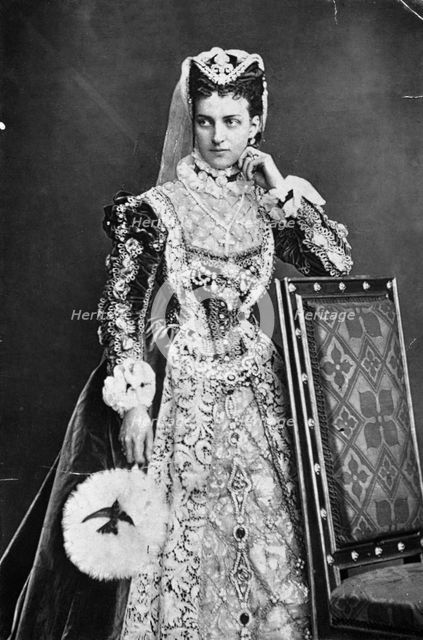 The Princess of Wales, dressed as Mary Queen of Scots for the Waverley Ball in 1871. Artist: Unknown