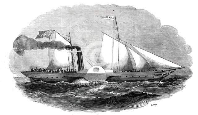 The Princess Alice, government steamer, 1844. Creator: Unknown.