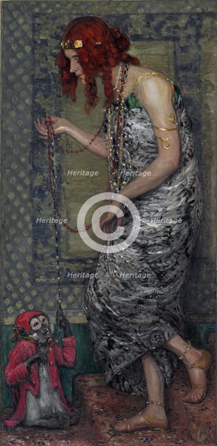 The Princess and the Monkey, 1913. Artist: Rozentals, Janis (1866-1916)