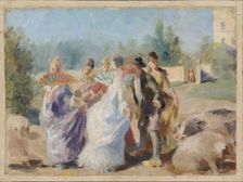 The Princess and the Swineherd, 1890. Creator: Magnus Enckell