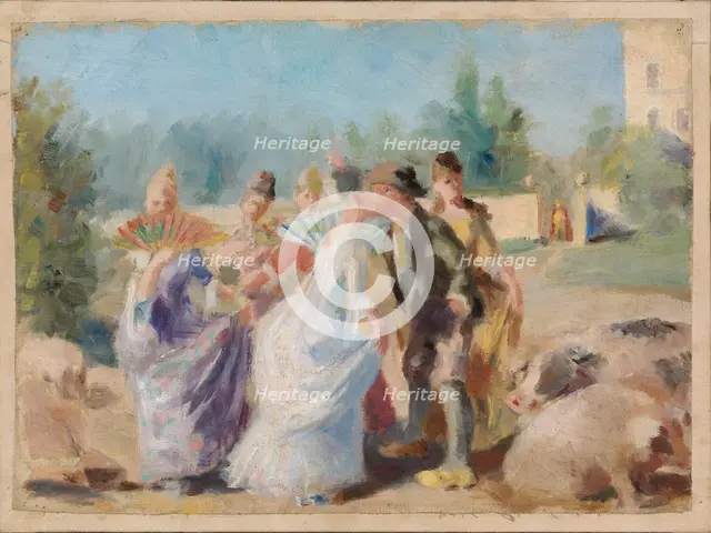 The Princess and the Swineherd, 1890. Creator: Magnus Enckell.