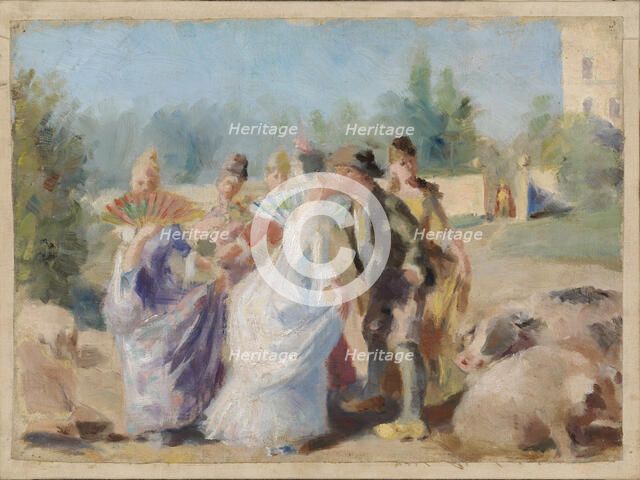 The Princess and the Swineherd, 1890. Creator: Magnus Enckell.