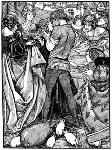 The Princess and the Swineherd 1898.Artist: Eleanor Fortescue-Brickdale