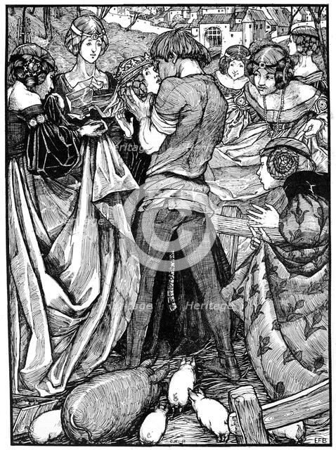'The Princess and the Swineherd', 1898.Artist: Eleanor Fortescue-Brickdale