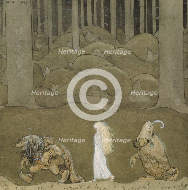 The Princess and the Trolls, 1913. Creator: John Bauer.