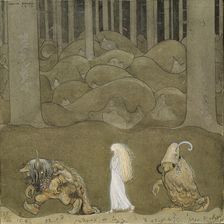 The Princess and the Trolls. Artist: Bauer, John (1882-1918)