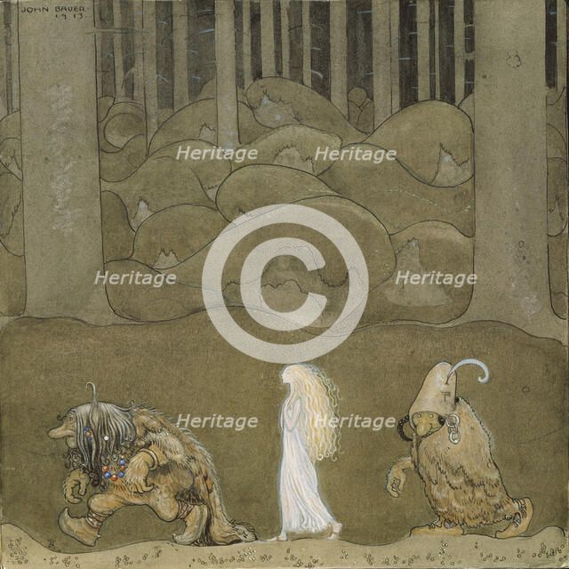 The Princess and the Trolls. Artist: Bauer, John (1882-1918)
