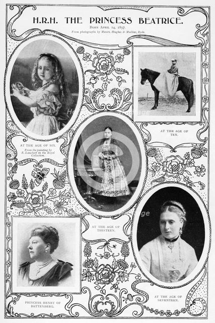 The Princess Beatrice, youngest child of Queen Victoria, 1901.  Creator: Hughes & Mullins.