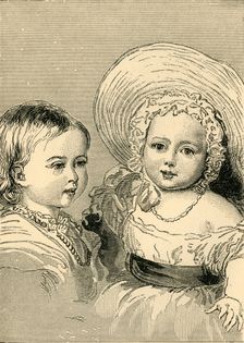 The Princess Royal, Aged 17 Months, and the Prince of Wales, Aged 5 Months c1841, (c1897). Creator: Unknown