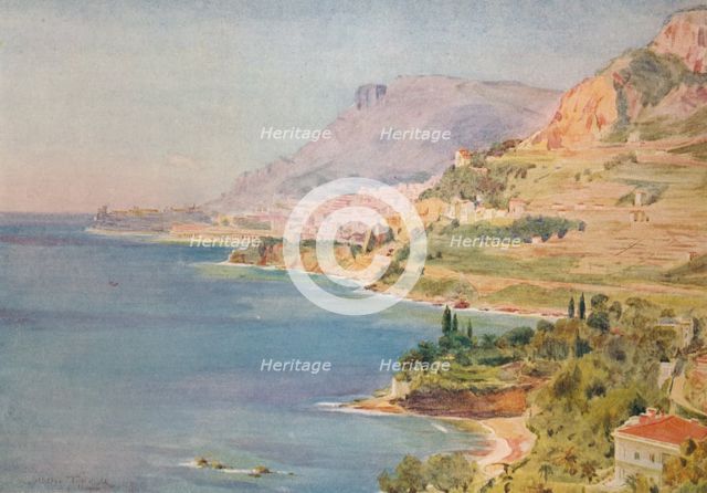 'The Principality of Monaco', c1910, (1912). Artist: Walter Frederick Roofe Tyndale.