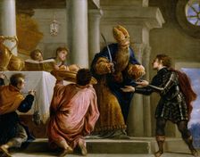 The priest Ahimelech gives the bread and the sword to David, c1667-c1668. Creator: Juan Antonio de Frias y Escalante