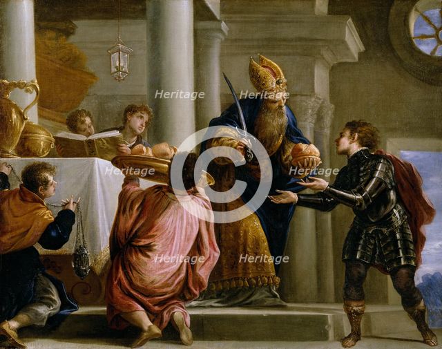 The priest Ahimelech gives the bread and the sword to David, c1667-c1668.  Creator: Juan Antonio de Frias y Escalante.