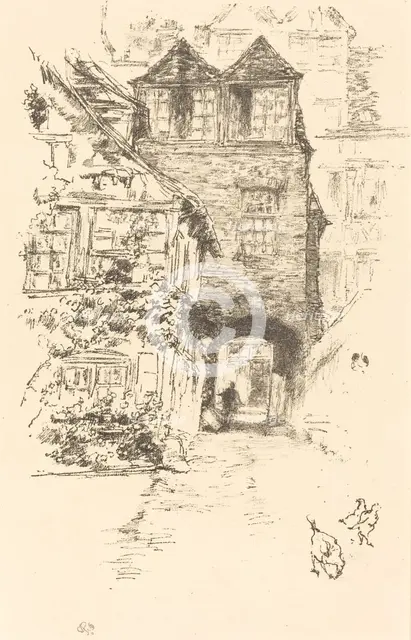 The Priest's House, Rouen, 1894/1895. Creator: James Abbott McNeill Whistler.