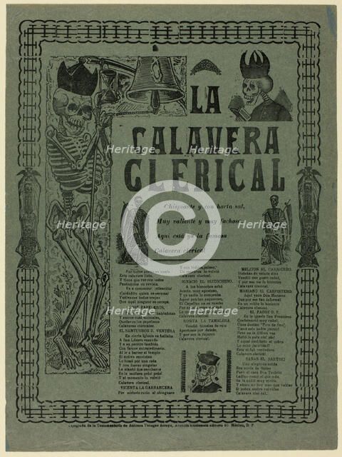 The Priestly Calavera, n.d. Creator: José Guadalupe Posada.