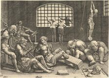 The Prison, after Giulio Romano, c1536-1543. Creator: Scultori (called Mantovano); Giovanni Battista (1503-1575)