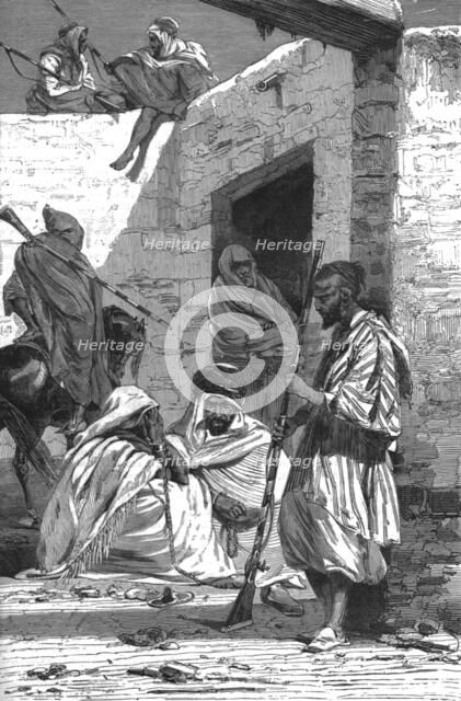 ''The Prison and Guard at Tetuan; A Ride to Gebel-Mousa, in North-Western Barbary', 1875. Creator: Trorey Blackmore.