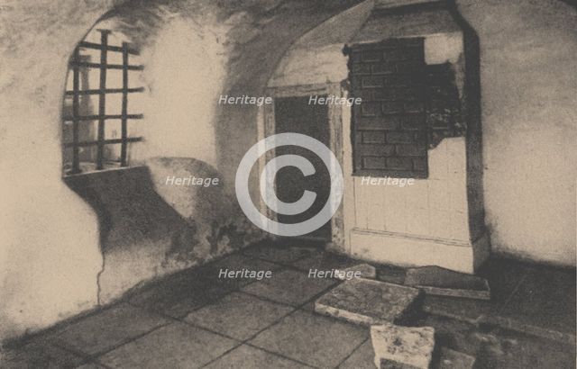 The prison cell in the Shlisselburg fortress. Artist: Anonymous  