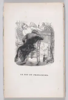The Prisonner's Fire from The Complete Works of Béranger, 1836. Creator: J Constantine Beneworth