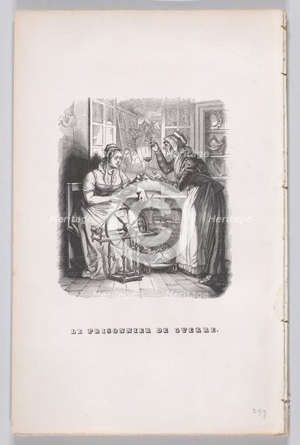 The Prisoner of War from The Complete Works of Béranger, 1836. Creator: Jean Ignace Isidore Gerard.