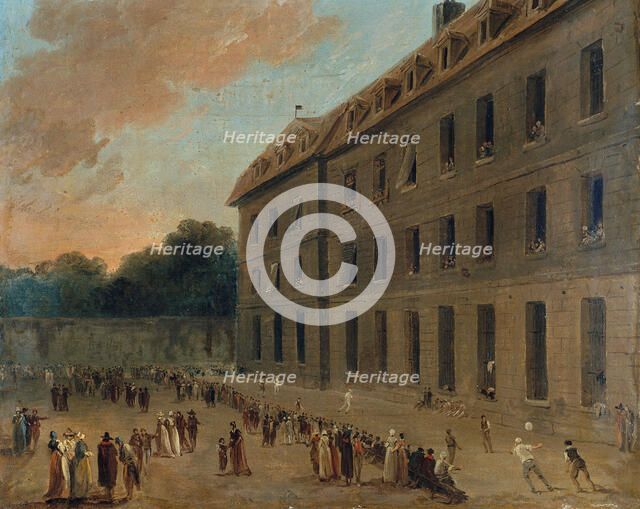 The prisoners of Saint-Lazare, ca 1794. Creator: Robert, Hubert (1733-1808).