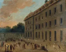 The prisoners of Saint-Lazare, ca 1794. Creator: Robert, Hubert (1733-1808)