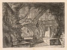 The Prisons: A Wide Hall with Lanterns, 1745-1750. Creator: Giovanni Battista Piranesi (Italian, 1720-1778)