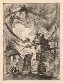 The Prisons: A Prison Door, 1745-1750. Creator: Giovanni Battista Piranesi (Italian, 1720-1778)