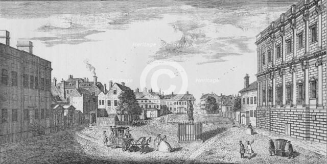 The Privy Garden of Whitehall Palace, Westminster, 1741 (1911). Artist: J Maurier.