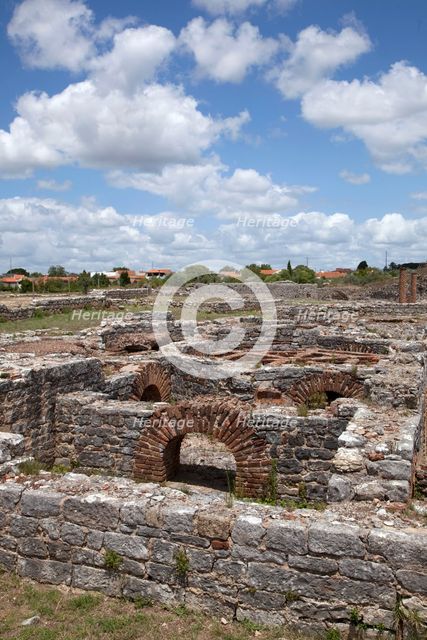 The private baths of the Cantaber's House, Conimbriga, Portugal, 2009. Creator: Samuel Magal.