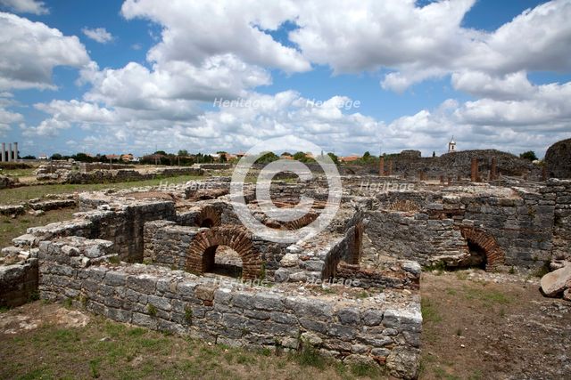 The private baths of the Cantaber's House, Conimbriga, Portugal, 2009. Creator: Samuel Magal.