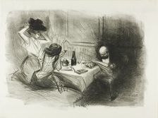 The Private Dining Room, Fifth Plate, c. 1893. Creator: Jean Louis Forain