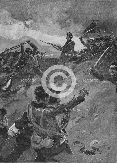 'The Prize Was Hotly Contested Steel To Steel', 1896, (1902). Artist: Unknown.