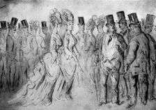 The Promenade 19th century, (1930).Artist: Constantin Guys