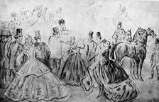 The Promenade 19th century, (1930).Artist: Constantin Guys