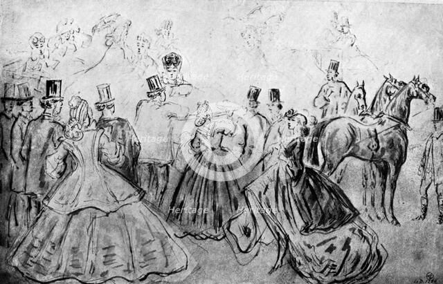 'The Promenade', 19th century, (1930).Artist: Constantin Guys