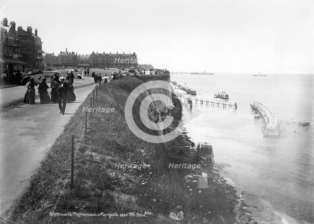 The promenade at Cliftonville, Margate, Kent, 1890-1910. Artist: Unknown