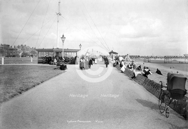 The promenade at Lytham St Anne's, Lancashire, 1890-1910. Artist: Unknown