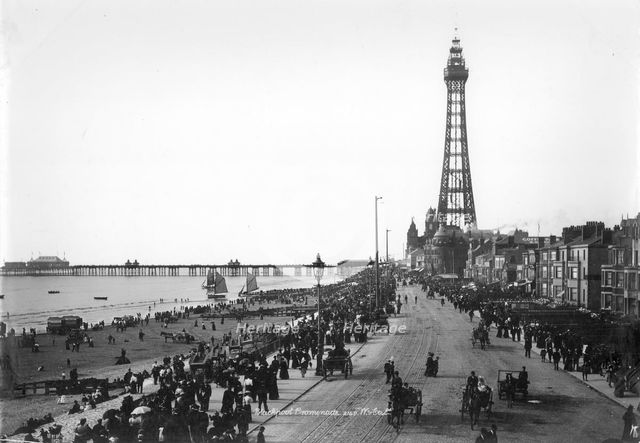 The Promenade, Blackpool, Lancashire, 1894-1910. Artist: Unknown