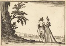 The Promenade, c. 1617. Creator: Jacques Callot