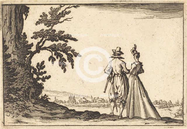 The Promenade, c. 1617. Creator: Jacques Callot.