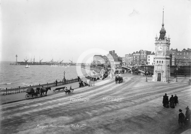 The promenade, Margate, Kent, 1890-1910. Artist: Unknown