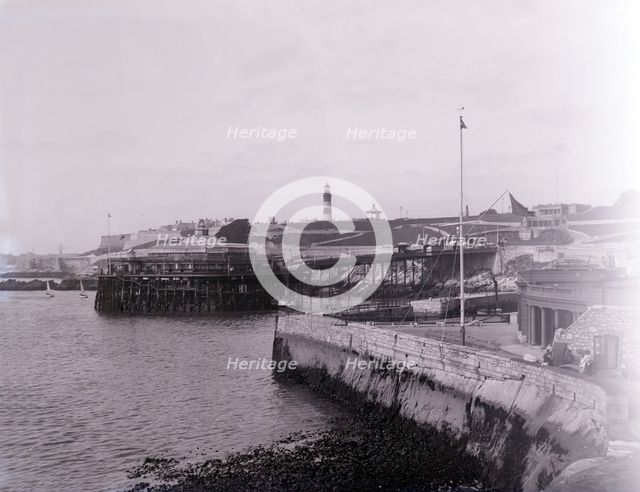 The Promenade Pier at Plymouth in Devon, late 19th-early 20th century.  Creator: Unknown.