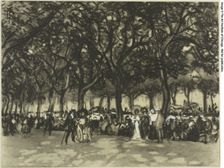 The Promenades of Madrid, c. 1903. Creator: Joseph J Pennell